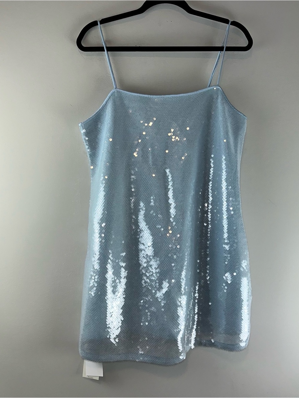 Abercrombie and Fitch Sequin Mini Dress in Baby Blue Size L